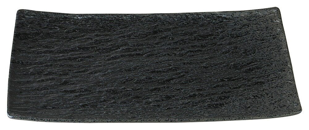 ペトラ　ブラック　長角25cm皿 [24.5×16.3×2cm] | SNS インスタ映え おしゃれ かわいい かっこいい 和カフェ おうちカフェ 器 食器 和食器 洋食器 業務用 バイキング ビュッフェ 開店 ホテル