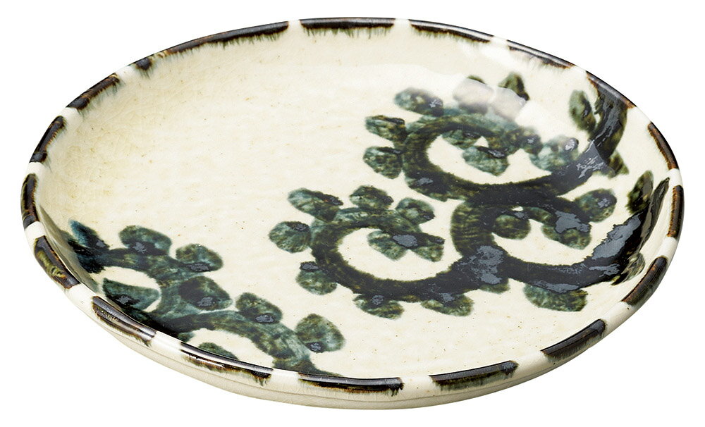 安南唐草（手描き）　丸6．5皿 [20.6×3.1cm] | SNS インスタ映え おしゃれ かわいい かっこいい 和カフェ おうちカフェ 器 食器 和食器 洋食器 業務用 バイキング ビュッフェ 開店