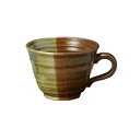 渦紋塗り分けコーヒー碗 [11.5×9.5×6.