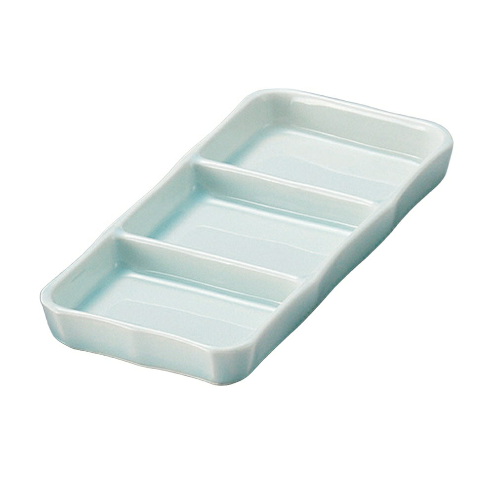 青白磁3品皿（大） [19.8×9.2×2cm] | 食器 和食器 和皿 業務用 贈答 プレゼント ギフト おしゃれ かわ..