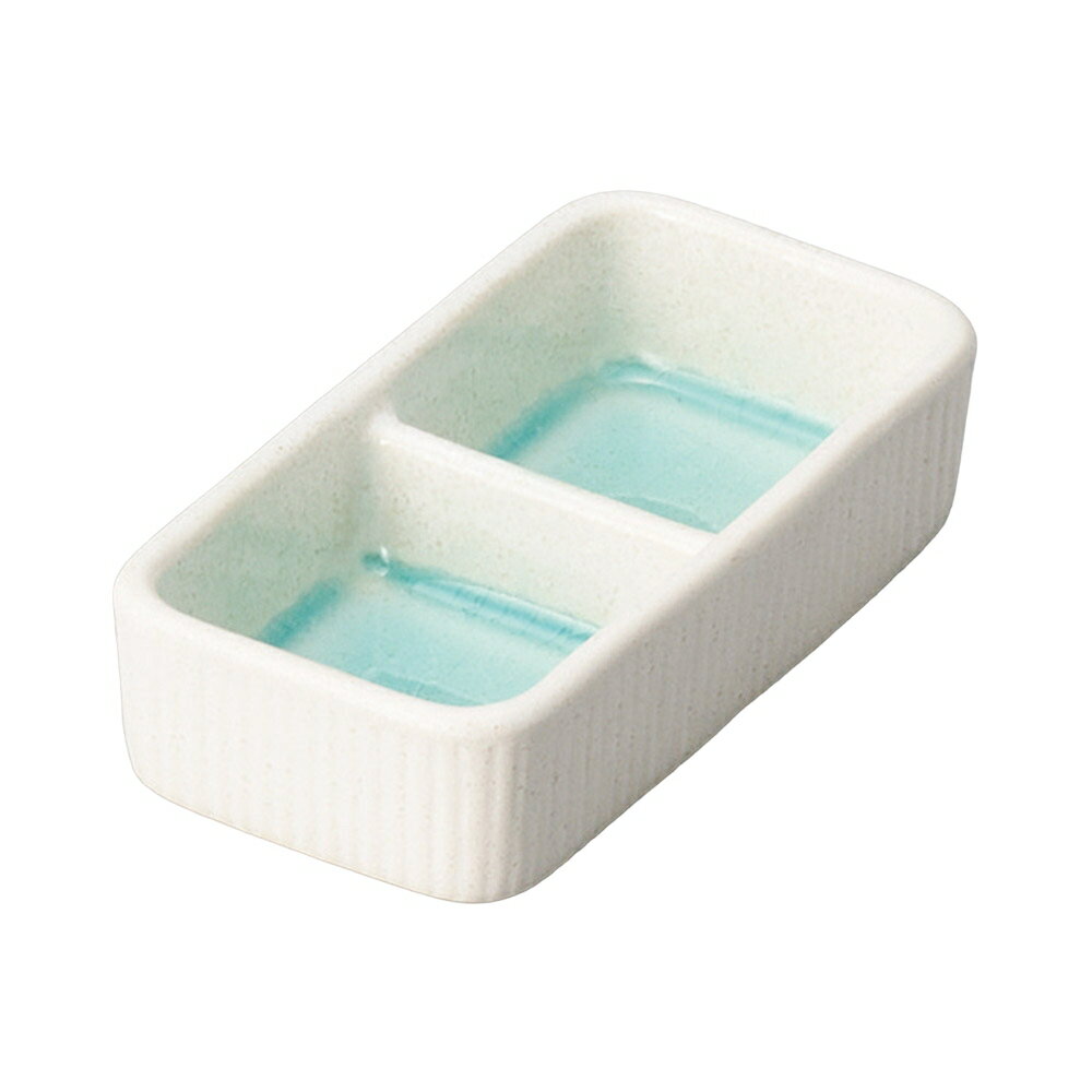 白流水2品盛 [10.8×5.5×2.9cm] | 食器 和食器 和皿 業務用 贈答 プレゼント ギフト おしゃれ かわいい ..