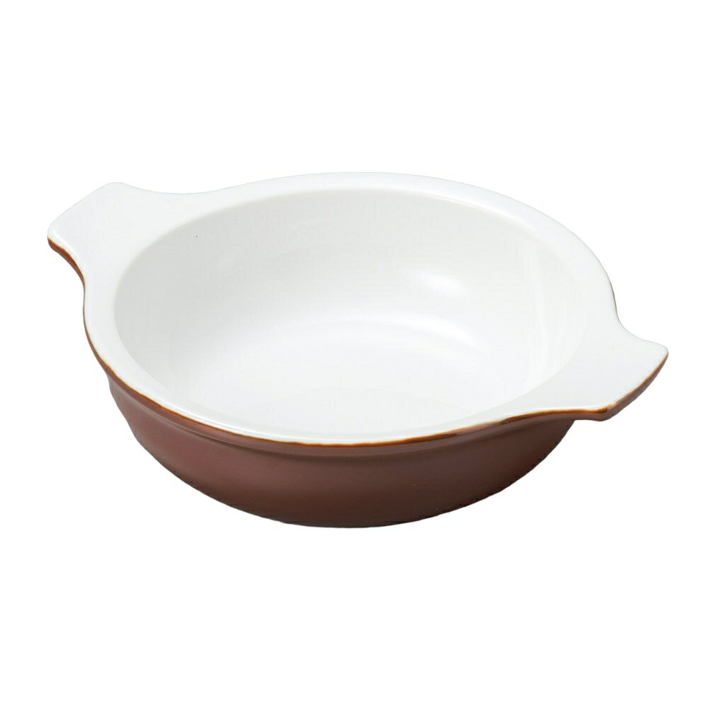 8吋グラタン（茶）　（C）（M） [20×16×4.9cm] | 食器 和食器 洋食器 贈答 プレゼント ギフト おしゃれ かわいい かっこいい シンプル モダン グリル アヒージョ チーズフォンデュ