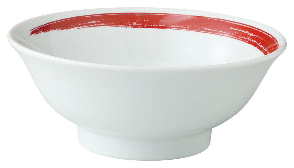 Ramen Bowls - 赤刷毛目　6．8高台丼 [21.4×8.6cm] | SNS インスタ映え おしゃれ かっこいい カッコイイ 中華料理 業務用 バイキング ビュッフェ 開店 アジア