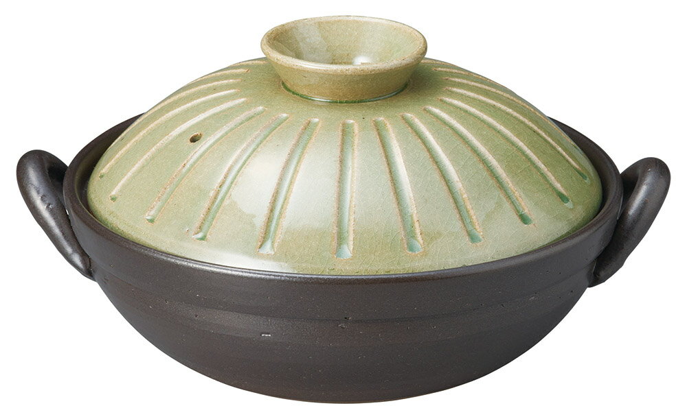 しのぎビードロ6号手造り土鍋 [19.5×12cm 900cc] | 業務用 贈答 プレゼント ギフト モダン おしゃれ か..