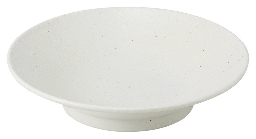 粉引水明　高台21cm深皿 [21.9×4.8cm] | SNS インスタ映え おしゃれ かっこいい カッコイイ 中華料理 業務用 バイキング ビュッフェ 開店 アジア