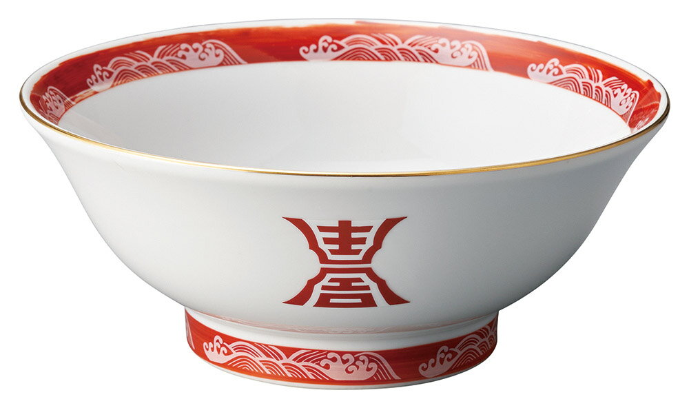 Ramen Bowls - 紅蘭　6．8高台丼 [21×8.4cm] | SNS インスタ映え おしゃれ かっこいい カッコイイ 中華料理 業務用 バイキング ビュッフェ 開店 アジア