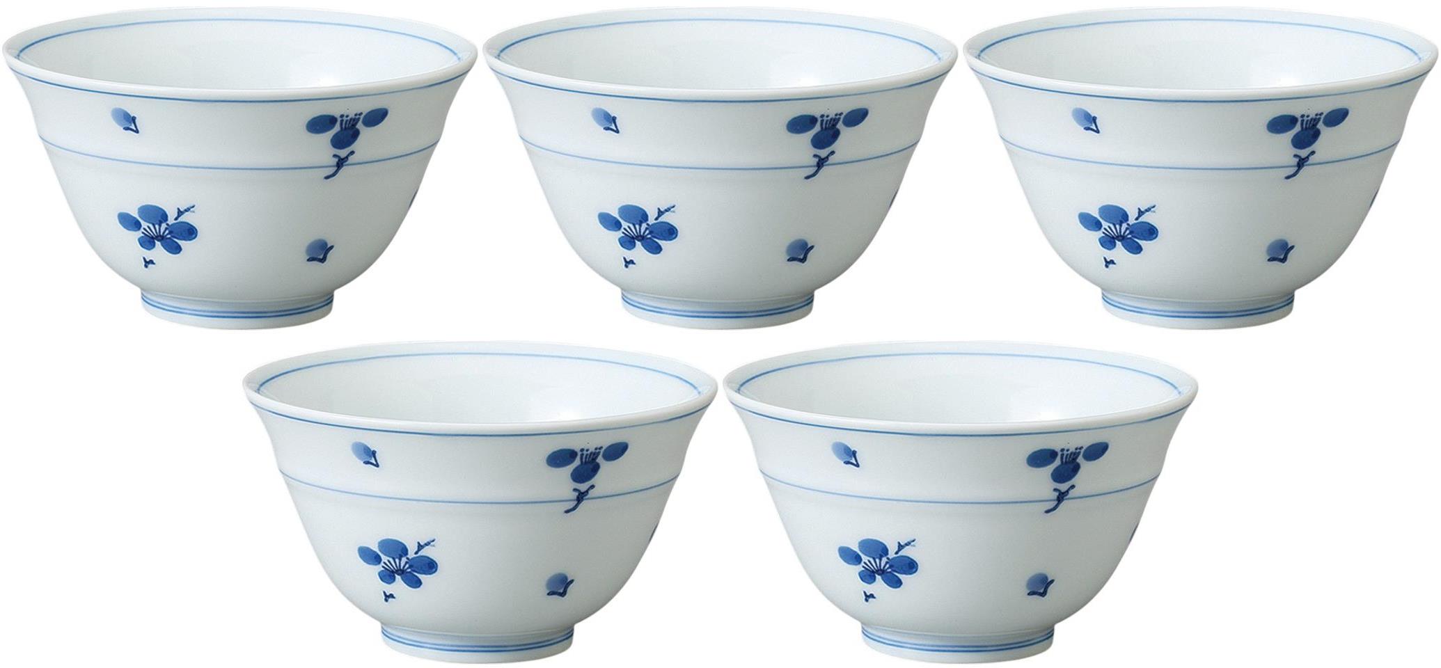 5個セット 有田焼 幸梅反仙茶[9×5cm 150cc]| 湯呑 湯のみ せん茶 千茶 一服 人気 ...
