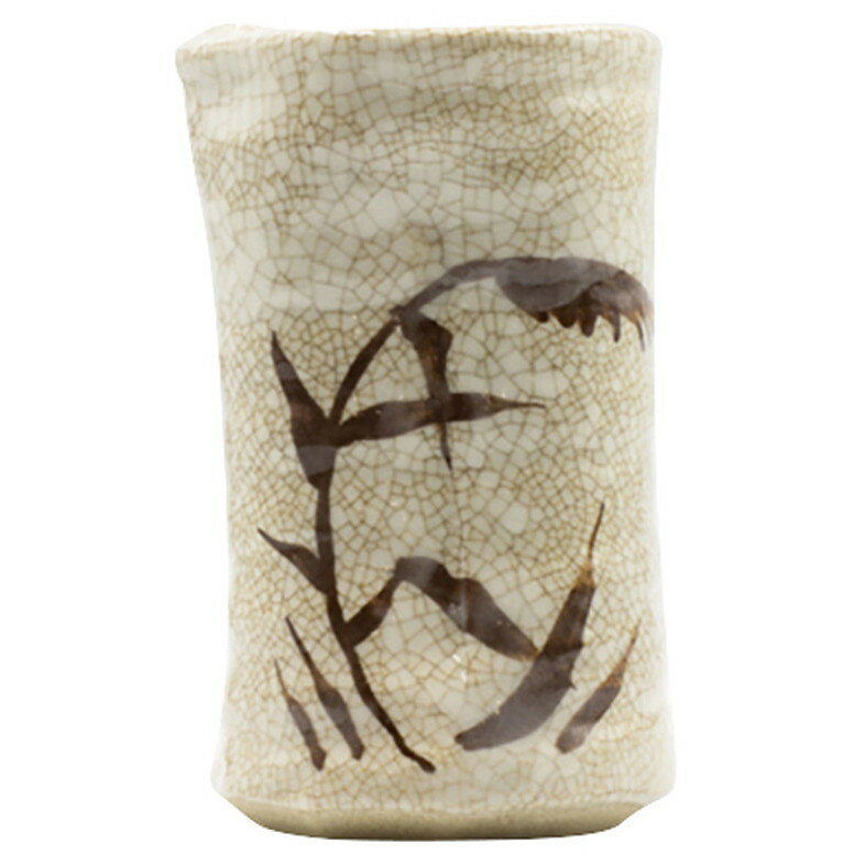 旅枕 志野掛花入 大（景陶作） 化粧箱入 [8×14.5cm 470g] | 茶道具 茶道 裏千家 表千家 お抹茶 稽古用 茶会 茶席 花瓶 一輪挿し 壁掛け お土産 プレゼント ギフト 贈り物