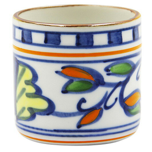 染付切立蓋置 阿蘭陀（洞華園作） 化粧箱入 [5.2×5.3cm 72g] | 茶道具 茶道 裏千家 表千家 お抹茶 稽古用 茶会 茶席 蓋置き 柄杓置き お点前 お土産 プレゼント ギフト 贈り物