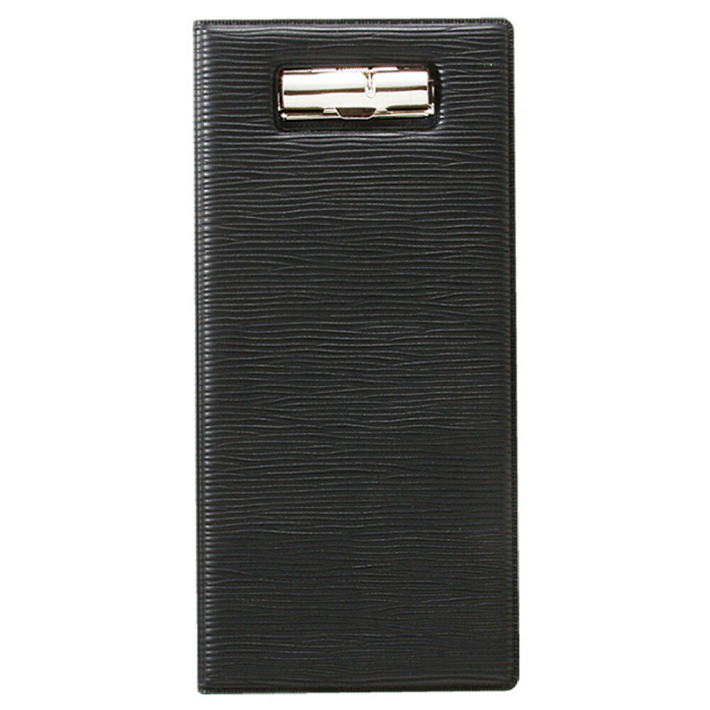 レザータッチ グルーブ伝票ホルダー M ブラック [ 115 x 235mm ] 【 店舗用品 】| 店舗備品 レストラン カフェ 飲食店 食堂 居酒屋 業務用