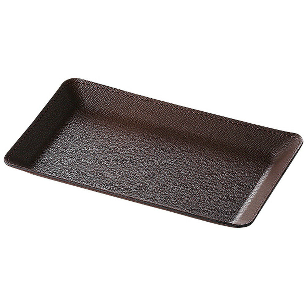 キャッシュトレイ 合皮ブラウン [ 202 x 122 x H19mm ] 【 店舗用品 】| 店舗備品 レジ横 レストラン カフェ 飲食店 雑貨店 業務用