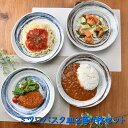 ミツワパスタ皿2色4枚セット 麺皿 大皿 丸皿 盛皿 パスタ皿 カレー皿 和皿 プレート 陶器 和食器 食洗機可 レンジ可 業務用 日本製 国産 ギフト プレゼント 母の日 父の日 食器セット 引っ越し 新生活