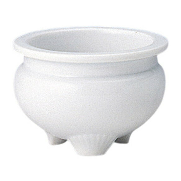 香炉 三ツ足型香炉 白 [ 4.5寸 ] | 仏具 供養 お盆 葬式 仏壇 手元供養 お彼岸 迎え火 お寺 お墓 仏様 仏前 盆 お坊さん お供え 佛具