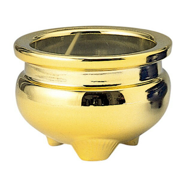 香炉 三ツ足型香炉 金 [ 2.5寸 ] | 仏具 供養 お盆 葬式 仏壇 手元供養 お彼岸 迎え火 お寺 お墓 仏様 仏前 盆 お坊さん お供え 佛具