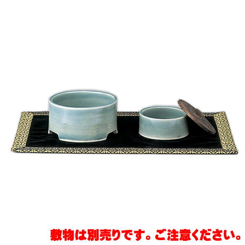 incense Burners - 仏壇用品 貫入ブルー香炉セット 6寸 [香炉5寸 抹香入3.5寸] | 仏具 仏壇 お盆 お彼岸 迎え火 供養 お寺 お墓 仏様 仏前 盆 お坊さん お供え 手元供養 佛具