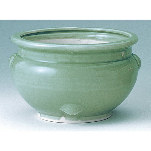 香炉 平底型 青磁 6寸 [6寸] | 仏具 仏壇 お盆 お彼岸 迎え火 供養 お寺 お墓 仏様 仏前 盆 お坊さん お供え 手元供養 佛具