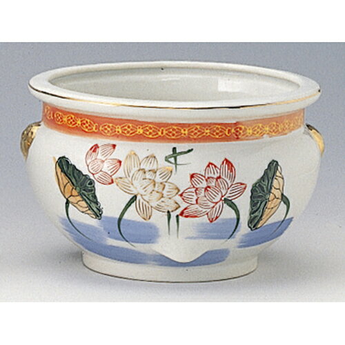 香炉 平底型 錦 4.5寸 [4.5寸] | 仏具 仏壇 お盆 お彼岸 迎え火 供養 お寺 お墓 仏様 仏前 盆 お坊さん..