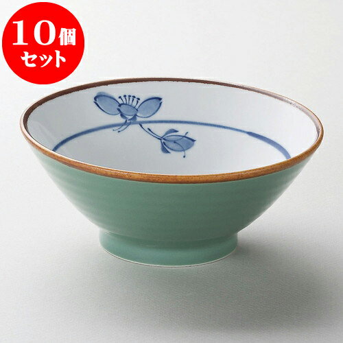 楽天せともの本舗10個セット そば丼 ヒスイ梅便り5.8丼 [ 17.5 x 7.3cm ] | そば丼 うどん ラーメン 麺類 どんぶり 鉢 盛り鉢 食器 業務用 飲食店 カフェ うつわ 器 おしゃれ かわいい お洒落 可愛い ギフト プレゼント 引き出物 内祝い 結婚祝い 誕生日 贈り物 贈答品 おすすめ 食器セット