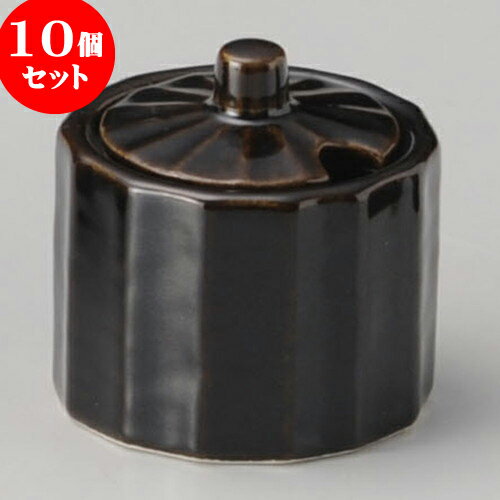 10個セット 卓上カスターセット 天目辛子入 [ 5 x 5 x 3.8cm ] | カスターセット 調味料入 卓上 薬味入 調理器具 キッチン 台所 プレゼント ギフト 結婚祝い 引き出物 内祝い 開店祝い 退職祝い せともの 瀬戸物 贈答品 贈り物 人気 通販 食器セット