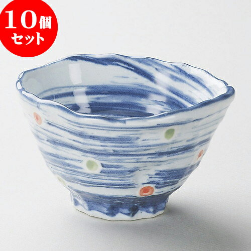 楽天せともの本舗10個セット 多用丼 刷毛目水玉4.5多用碗 [ 13.8 x 13.5 x 8cm ] | 多用丼 サラダ 麺類 スープ 食器 業務用 飲食店 カフェ うつわ 器 おしゃれ かわいい お洒落 可愛い ギフト プレゼント 引き出物 内祝い 結婚祝い 誕生日 贈り物 贈答品 おすすめ 食器セット