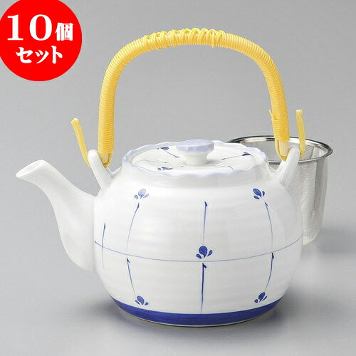 10個セット 土瓶 めばえ6号土瓶（アミ付） [ 1,070cc ] | ポット 急須 土瓶 お茶 大きい 一服 まったり 人気 おすすめ 食器 業務用 飲食店 カフェ うつわ 器 おしゃれ かわいい ギフト プレゼント 引き出物 誕生日 贈り物 贈答品 食器セット