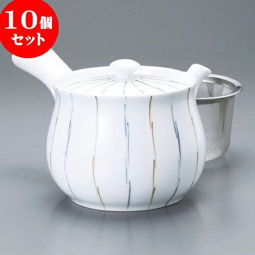 10個セット 急須 麦わら十草U付特大急須（有田焼）12 x 10.5cm 600cc ] | ポット 急須 きゅうす 土瓶 ..