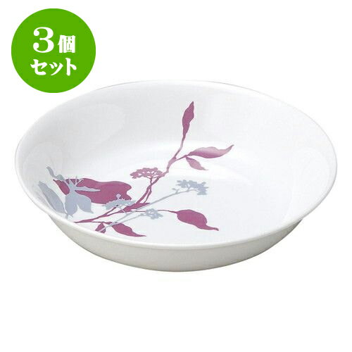 3個セット 和陶オープン ブランチ （桃）18cm丸深皿 [ 17.9 x 4cm ] | 人気 おすすめ 食器 洋食器 業務用 飲食店 カフェ うつわ 器 おしゃれ かわいい ギフト プレゼント 誕生日 贈答品 食器セット 食器セット