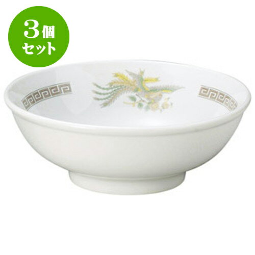 3個セット中華オープン 雷門鳳凰 7.0玉丼 [ 22 x 7.8cm ] | 人気 おすすめ 食器 洋食器 業務用 飲食店 カフェ うつわ 器 おしゃれ かわいい ギフト プレゼント 誕生日 贈答品 食器セット 食器セット