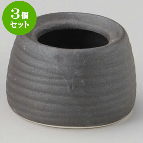 3個セット卓上カスターセット 黒備前風楊枝入 [ 5.5 x 4cm ] | カスターセット 調味料入 卓上 薬味入 調理器具 キッチン 台所 プレゼント ギフト 結婚祝い 引き出物 内祝い 開店祝い 退職祝い せともの 瀬戸物 贈答品 贈り物 人気 通販 食器セット