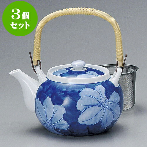 3個セット土瓶 濃葉彩U付6号土瓶（有田焼） [ 14 x 11cm 950cc ] | ポット 急須 土瓶 お茶 大きい 一服 まったり 人気 おすすめ 食器 業務用 飲食店 カフェ うつわ 器 おしゃれ かわいい ギフト プレゼント 引き出物 誕生日 贈り物 贈答品 食器セット