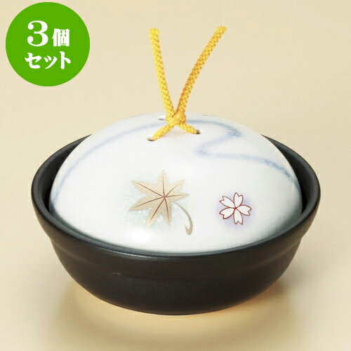 3個セット陶板 会席鍋流水春秋（大）（蓋強化） [ 15.8 x 8.6cm ] | 人気 おすすめ 食器 洋食器 業務用 飲食店 カフェ うつわ 器 おしゃれ かわいい ギフト プレゼント 誕生日 贈答品 食器セット 食器セット