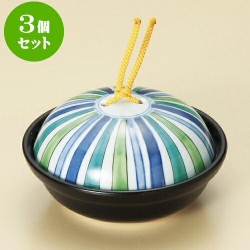 3個セット陶板 会席鍋十草模様（小）（蓋強化） [ 14.2 x 7cm ] | 人気 おすすめ 食器 洋食器 業務用 飲食店 カフェ うつわ 器 おしゃれ かわいい ギフト プレゼント 誕生日 贈答品 食器セット 食器セット