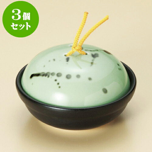 3個セット会席鍋 ヒワ釉黒飛ばし会席鍋（大） [ 15.8 x 8.6cm ] | 人気 おすすめ 食器 洋食器 業務用 飲食店 カフェ うつわ 器 おしゃれ かわいい ギフト プレゼント 誕生日 贈答品 食器セット 食器セット