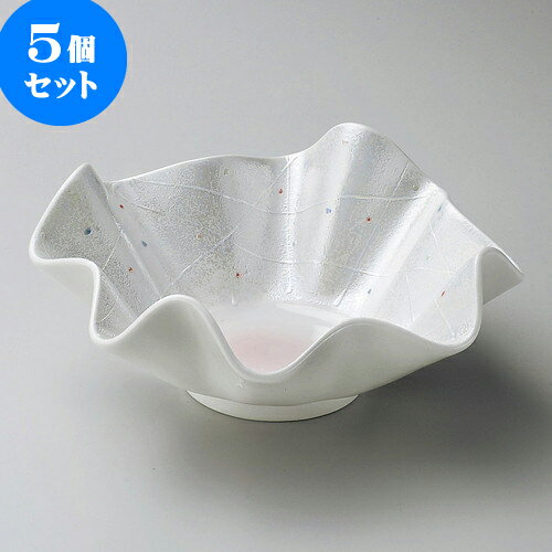 5個セット向付 水玉一珍ラスター紙鍋向付 [ 17 x 7.5cm ] | 和食器 鉢 小鉢 ボウル 浅鉢 料亭 ホテル 食器 業務用 飲食店 カフェ うつわ 器 おしゃれ かわいい ギフト プレゼント 内祝い 誕生日 贈り物 贈答品 おすすめ 食器セット