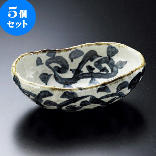 5個セット向付 新タコ唐草くつ型向付 [ 17.3 x 11 x 6cm ] | 和食器 鉢 小鉢 ボウル 浅鉢 料亭 ホテル 食器 業務用 飲食店 カフェ うつわ 器 おしゃれ かわいい ギフト プレゼント 内祝い 誕生日 贈り物 贈答品 おすすめ 食器セット