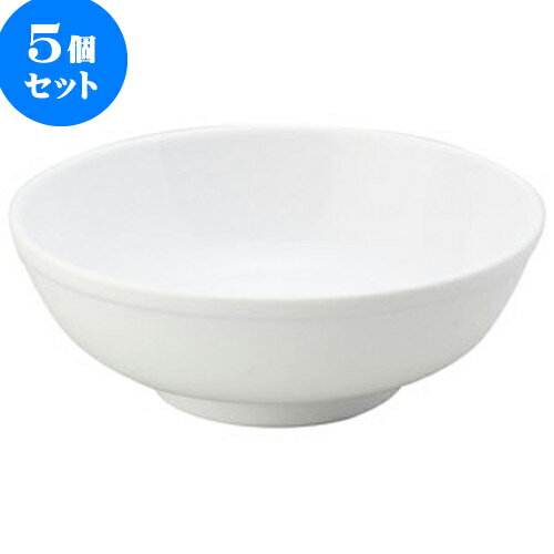 5個セット 中華オープン チャイナロード（白磁） 6.5寸玉丼 [ 19.5 x 7.1cm ] | 人気 おすすめ 食器 洋食器 業務用 飲食店 カフェ うつわ 器 おしゃれ かわいい ギフト プレゼント 誕生日 贈答品 食器セット 食器セット