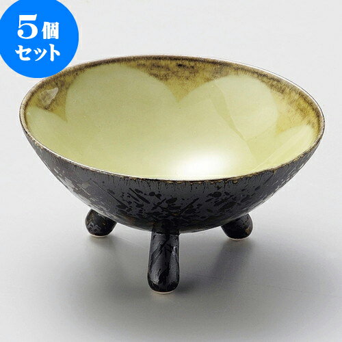 5個セット小附 南蛮うぐいす三ッ足小付（有田焼） [ 10.5 x 5cm ] | 和食器 鉢 小鉢 ボウル 料亭 ホテル 食器 業務用 飲食店 カフェ うつわ 器 おしゃれ かわいい ギフト プレゼント 内祝い 誕生日 贈り物 贈答品 おすすめ 食器セット