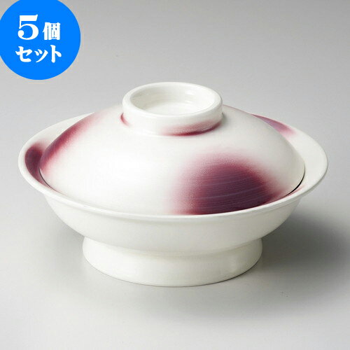 5個セット蓋向 マロン吹銀彩平蓋向 [ 17.1 x 9.1cm ] | 煮物 料亭 旅館 割烹 碗 人気 おすすめ 食器 業..