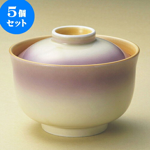 5個セット円菓子 紫吹円菓子碗 [ 12.2 x 9.4cm ] | 煮物 料亭 旅館 割烹 碗 人気 おすすめ 食器 業務用 飲食店 カフェ うつわ 器 おしゃれ かわいい ギフト プレゼント 引き出物 誕生日 贈り物 贈答品 食器セット