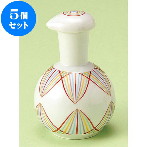 5個セット 卓上カスターセット 手まり丸醤油差し（中） [ 7 x 10cm 140cc ] | カスターセット 調味料入 卓上 薬味入 調理器具 キッチン 台所 プレゼント ギフト 結婚祝い 引き出物 内祝い 開店祝い 退職祝い せともの 瀬戸物 贈答品 贈り物 人気 通販 食器セット