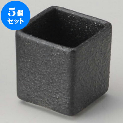 5個セット 卓上カスターセット 黒びぜん角楊子立て [ 4.1 x 4.4cm ] | カスターセット 調味料入 卓上 薬味入 調理器具 キッチン 台所 プレゼント ギフト 結婚祝い 引き出物 内祝い 開店祝い 退職祝い せともの 瀬戸物 贈答品 贈り物 人気 通販 食器セット