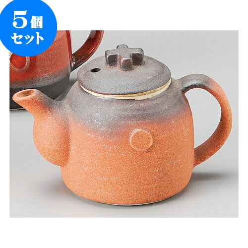 5個セット タレ入 伊賀風吹手付ポット [ 8.7 x 10cm 300cc ] | つぼ 壺 壷 甕 薬味入 漬物 七味 卓上製品 カスター 陶器 せともの 瀬戸物 業務用 陶磁器 飲食店 旅館 料亭 モダン 可愛い インテリア 可愛い おしゃれ お洒落 ギフト そば屋 引き出物 内祝い 食器セット