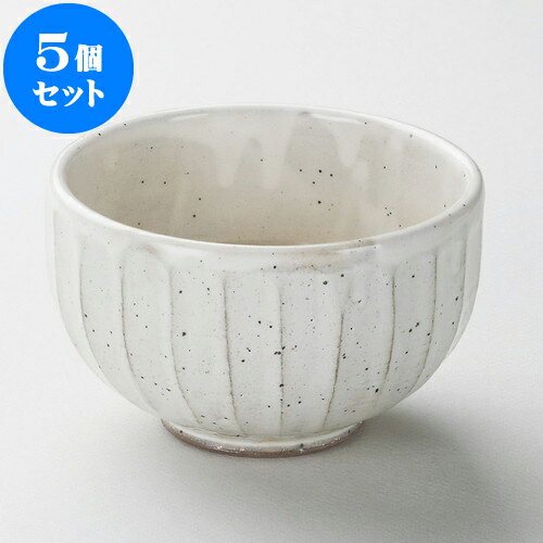 5個セット 多用丼 粉引面取大丼 [ 17.5 x 8.5cm ] | お好み丼 丼ぶり カフェ丼 鉢 ラーメン そば うどん ボウル 食器 業務用 飲食店 カフェ うつわ 器 おしゃれ かわいい ギフト プレゼント 誕生日 贈り物 贈答品 食器セット