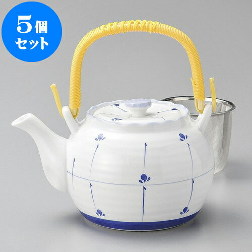 5個セット 土瓶 めばえ6号土瓶（アミ付） [ 1,070cc ] | ポット 急須 土瓶 お茶 大きい 一服 まったり 人気 おすすめ 食器 業務用 飲食店 カフェ うつわ 器 おしゃれ かわいい ギフト プレゼント 引き出物 誕生日 贈り物 贈答品 食器セット