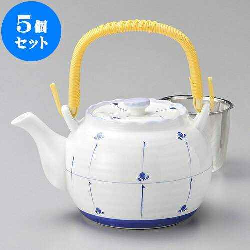 5個セット 土瓶 めばえ4号土瓶（アミ付） [ 720cc ] | ポット 急須 土瓶 お茶 大きい 一服 まったり 人気 おすすめ 食器 業務用 飲食店 カフェ うつわ 器 おしゃれ かわいい ギフト プレゼント 引き出物 誕生日 贈り物 贈答品 食器セット