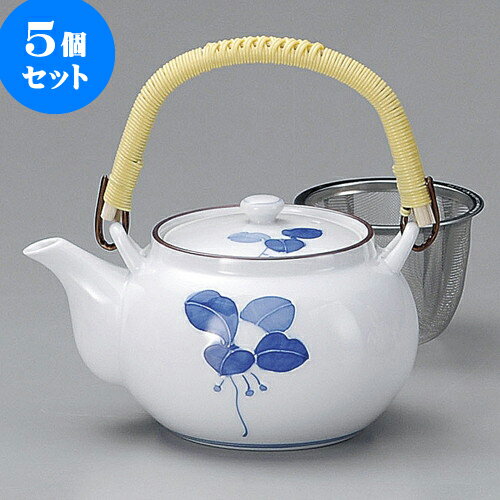 5個セット 土瓶 まんりょうU付4号土瓶（有田焼） [ 12.5 x 10cm 600cc ] | ポット 急須 土瓶 お茶 大きい 一服 まったり 人気 おすすめ 食器 業務用 飲食店 カフェ うつわ 器 おしゃれ かわいい ギフト プレゼント 引き出物 誕生日 贈り物 贈答品 食器セット