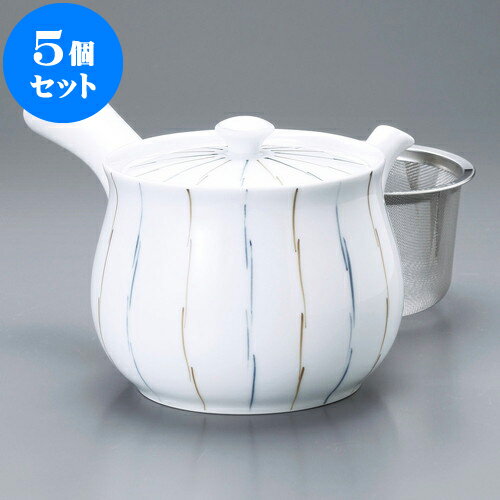 5個セット 急須 麦わら十草U付特大急須（有田焼）12 x 10.5cm 600cc ] | ポット 急須 きゅうす 土瓶 お茶 一服 まったり 人気 おすすめ 食器 業務用 飲食店 カフェ うつわ 器 おしゃれ かわいい ギフト プレゼント 引き出物 誕生日 贈り物 贈答品 食器セット