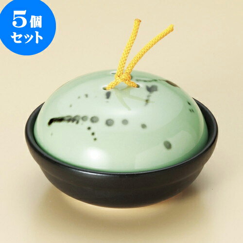 5個セット 会席鍋 ヒワ釉黒飛ばし会席鍋（小） [ 14.2 x 7cm ] | 人気 おすすめ 食器 洋食器 業務用 飲食店 カフェ うつわ 器 おしゃれ かわいい ギフト プレゼント 誕生日 贈答品 食器セット 食器セット