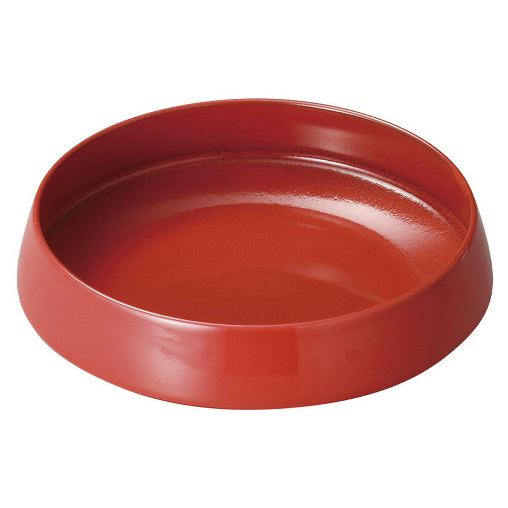 赤釉くくり型6.0鉢 [ 19 x 5cm 480g ] | 和食器 鉢 小鉢 ボウル 浅鉢 料亭 ホテル 食器 業務用 飲食店 カフェ うつわ 器 おしゃれ かわいい ギフト プレゼント 内祝い 誕生日 贈り物 贈答品 おすすめ
