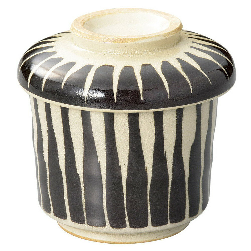 黒十草蒸し碗 [ 8.2 x 9.3cm・230cc ] | 茶碗蒸し ちゃわんむし 蒸し器 寿司屋 碗 むし碗 食器 業務用 飲食店 おしゃれ かわいい ギフト プレゼント 引き出物 誕生日 贈り物 贈答品